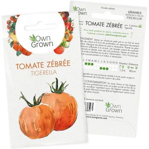 GRAINE - SEMENCE Kit graines de tomates Tigerella: Semences de tomates rondes Tigerella pour une culture sur le balcon et dans le jardin - 5.[G510]