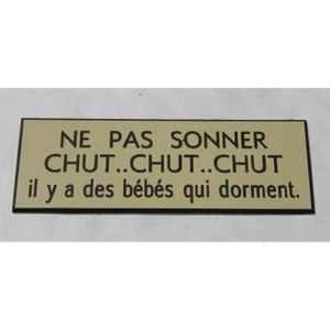 Plaque Signaletique Ne Pas Sonner Bebe Dort Cdiscount