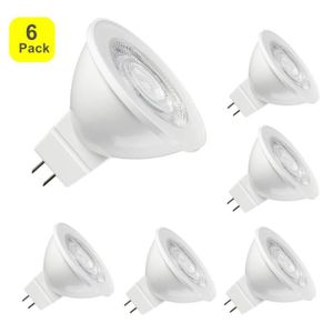 AMPOULE - LED Lot de 6  Ampoule LED MR16 GU5.3 12V, 6W Equivalent à 50W Halogène Lampe,Non-dimmable , Blanc Froid 6000K, 540Lm, Ampoules LED Spot