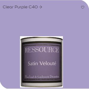 PEINTURE - VERNIS Peinture RESSOURCE Sain Velouté Clear Purple C40 1