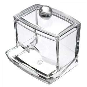 Bo/îte de rangement pour cotons-tiges En Plastique Transparent distributeur de cotons Bluelans avec couvercle claire taille unique