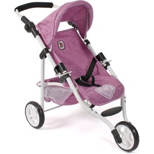 Poussette Bayer Chic 2000 Lola – Jogger Poupée 50 Cm, Poignée Réglable 33-62 Cm, Bleu/Rose, Pour Enfants