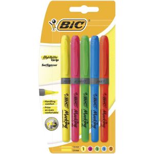 BIC BIC Flexible Assorti Fluorescent Surligneurs Paquet De 4 