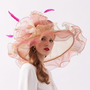Chapeau De Pêcheur à Large Bord Pour Femme - Taille Unique, Bord Réglable - Idéal Mariage, Plage, Jardinage