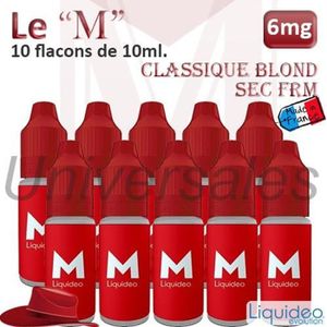 LIQUIDE Lot de 10 e-liquides LE M 6mg - LIQUIDEO