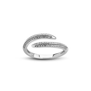 Bague Serpent Argent 925 Zirconium Cubique Blanc Femme Fille