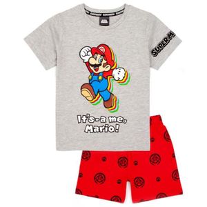 Super Mario Bros Il est un Me T-Shirt Enfants Garçon 122/128 ans 6 To 8-Noir 