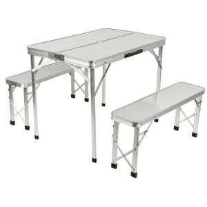 TABLE ET CHAISES CAMPING OHMG Table Pliante de Camping Valise 90*60*70cm + 