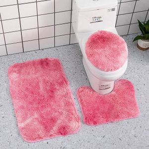 Tapis contour WC Uni rouge, tapis toilette - Badaboum