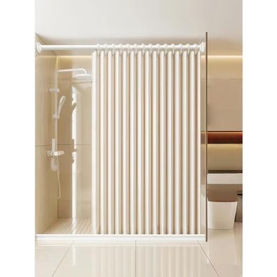 IDesign Rideau De Douche Tissu Rose 183 X 183 Cm - Imperméable, Robuste Et Élégant