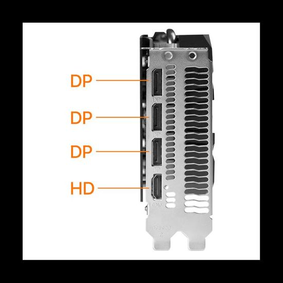 PELADN Cartes Graphiques RX 580 8GB GDDR5 GPU Mining Video Card