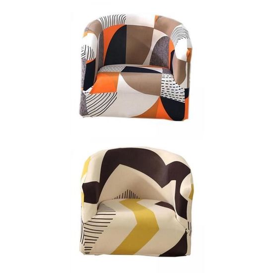 Housses De Fauteuil Extensibles - Tissu Jacquard Polyester/Élasthanne | Pour Chaises Milieu Siècle | Protection Salon & Hôtel