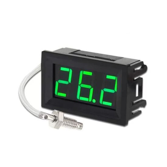 Thermomètre Numérique XH-B310 Avec Affichage Bleu - Pour Thermocouple Type K, Plage -30 à 800°C, Alimentation 12V