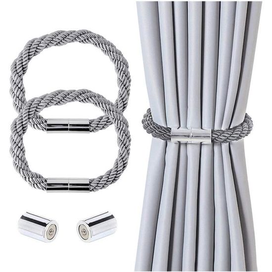 Embrasses De Rideau En Corde Soyeuse Tressée - Lot De 2, Couleurs Variées, Article 1085.D