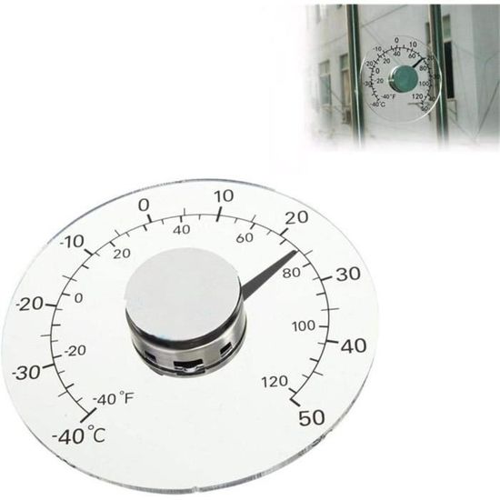 Mini Thermomètre Mécanique Pour Voiture/intérieur - Aiguille, -30°C à +60°C, Diamètre 58mm | Avec Autocollant, Pas De Pile