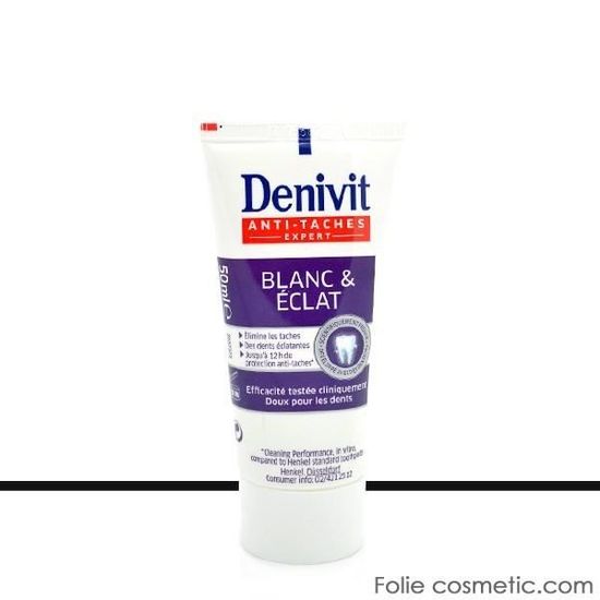 Denivit - Dentifrice Anti-taches - Blanc et Eclat - 50ml