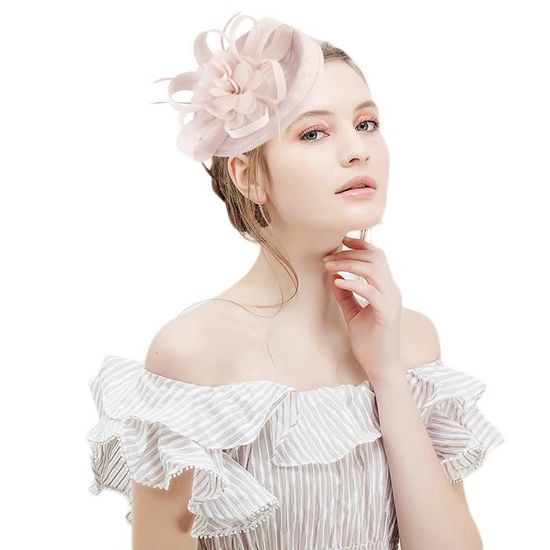 Ulalaza Fascinators Femmes Chapeau Pince à Cheveux Plume
