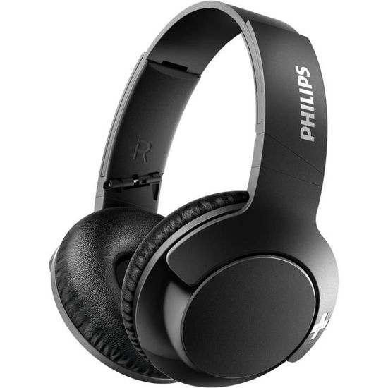 PHILIPS SHB3175BK/00 Casque Bluetooth avec technologie BASS+ - 12 heures d'autonomie - Noir