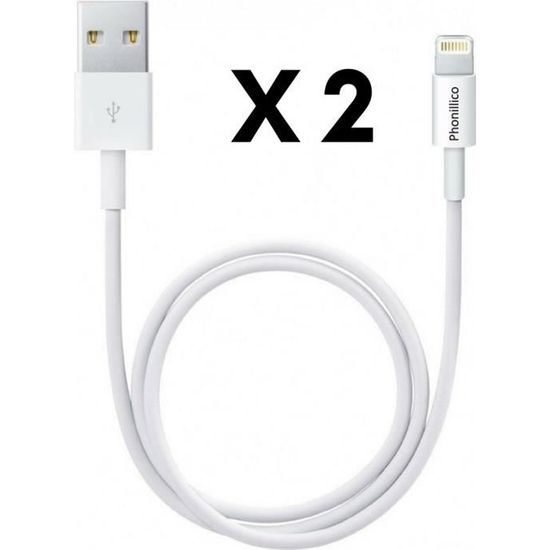 Cable USB Lightning + Chargeur Secteur Blanc pour iPhone 11 / 11 PRO / 11  PRO MAX - Cable Chargeur Mesure 1 Metre Chargeur Secteur Prise Murale  [Phonillico®] - Chargeur pour téléphone mobile - Achat & prix
