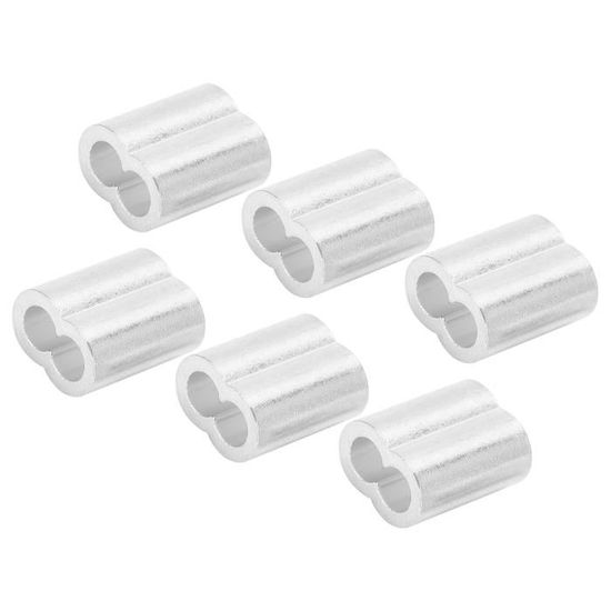 Lot 25 Viroles Sertissage Aluminium Double – 8 Mm – Manchon Presse Câble Bâche Remorque, Corde – Solide Et Facile