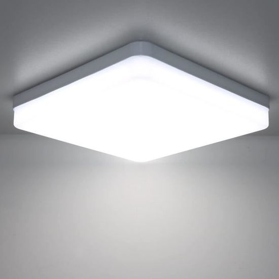 Plafonnier LED Carré 36W - 3240 Lumens - Blanc Froid 6500K - Luminaire Moderne