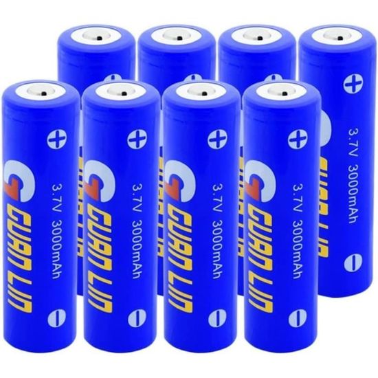 Batterie Rechargeable 4000mAh - 3.7V - Format Pôle Plat - Pour Appareils électroniques, Torches, Matériel Outdoor