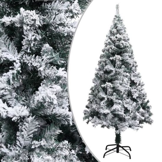 Sapin de Noël artificiel de 60 cm avec flocage et flocons de neige