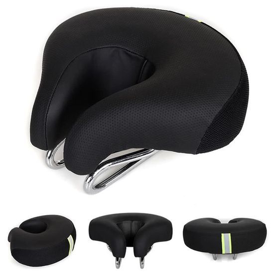 Selle De Vélo Large Sans Nez - Siège Souple En PU Pour Hommes Et Femmes, Confort Assuré