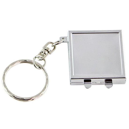 Porte-clés Miroir Pliable - Lot De 2, Design Floral Bleu, Miroir Compact Pour Maquillage, Pratique Pour Sac à Main Et Voyage