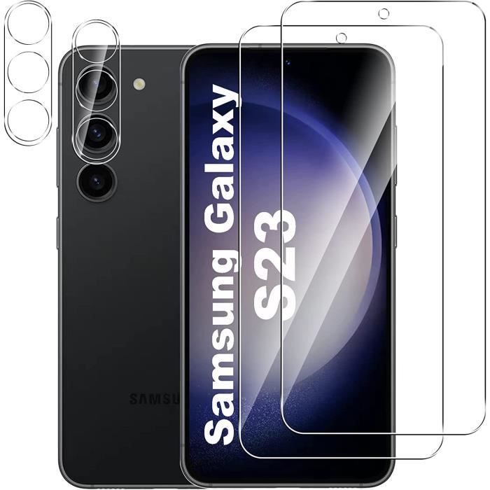Verre Trempé Compatible avec Samsung Galaxy S23 Caméra Arrière Protecteur  Film Protection écran Anti Rayures sans Bulles d'air -Ultr - Cdiscount  Téléphonie
