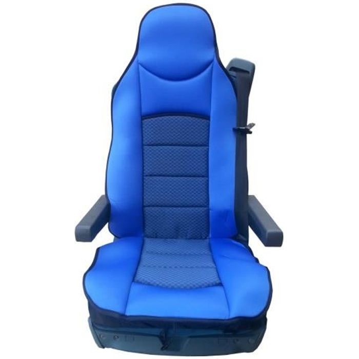 1x LUXE HOUSSE COUVRE SIEGE COUVRE-SIEGE BLUE POUR CAMION, POIDS LOURD