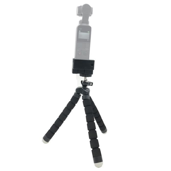 Support flexible trépied 1-4 support de montage à vis support de cardan pour DJI Osmo Pocket JOUET D'ACTIVITE Noir_YS1453