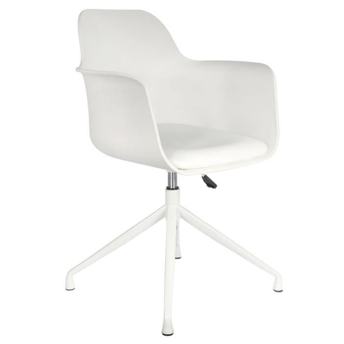 Fauteuil pivotant Chicago blanc Autres Blanc