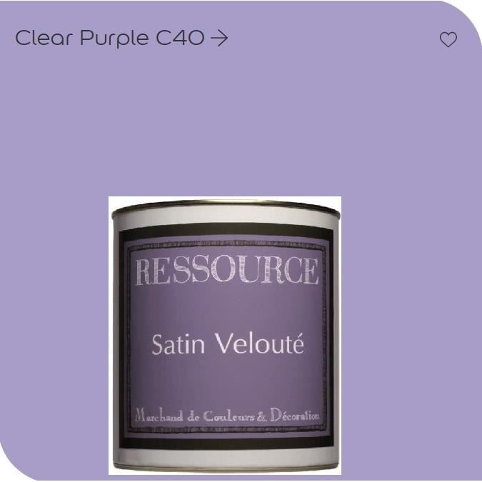 Peinture RESSOURCE Sain Velouté Clear Purple C40 1L
