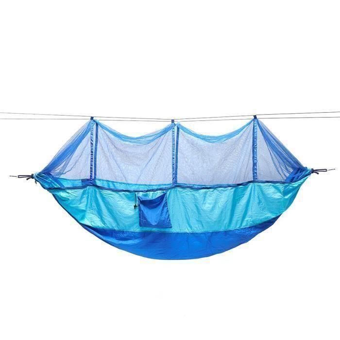 Hamac de Camping avec Moustiquaire pour Deux Personne Ciel bleu saphir Gr30147