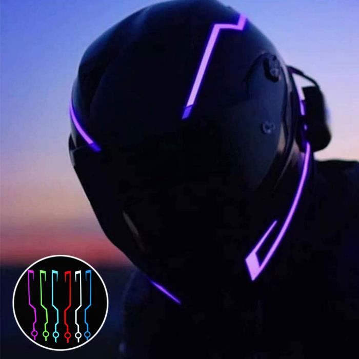 Bande Led pour casque de moto, lumière de conduite, barre de bricolage, réflecteur, Film de lumière froide, une paire-jaune
