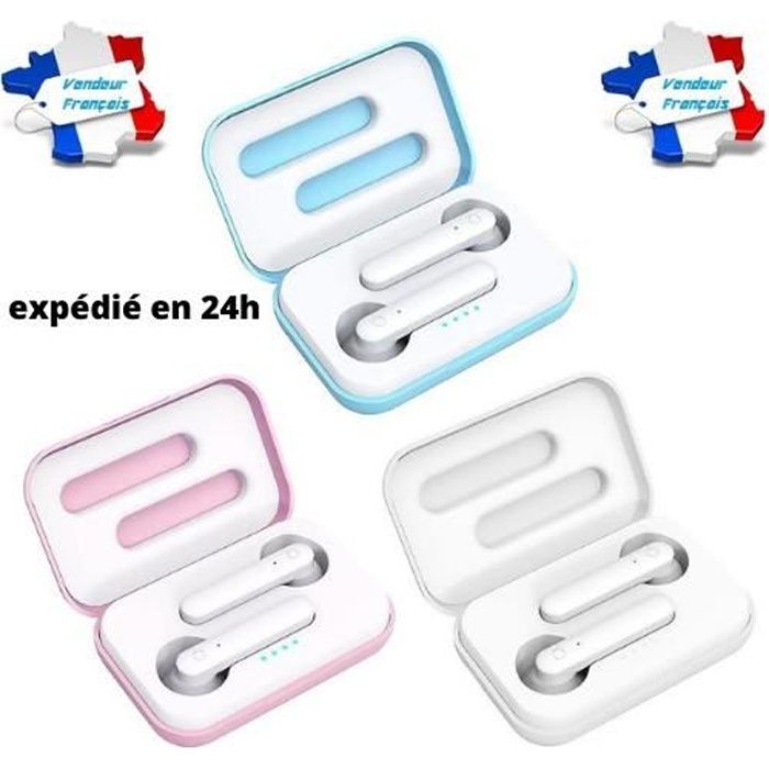 Écouteur Bluetooth Sans Fil TWS Stéréo Casque Microphone iOS Android design neuf