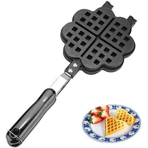 GAUFRIER XIAOWEI Gaufrier Moule antiadheacutesif en Alliage daluminium Moule en Forme de Coeur Plateau de Cuisson Moule agrave g470