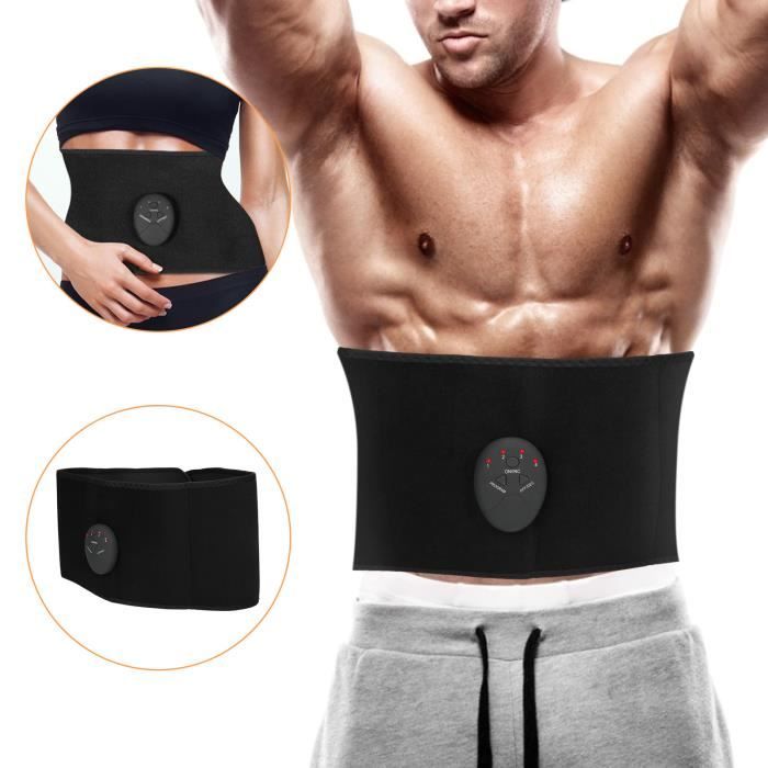 Ceinture minceur abdomen -Ceinture de Fitness EMS Entraîneur de Muscle Abdominal Rechargeable--WON
