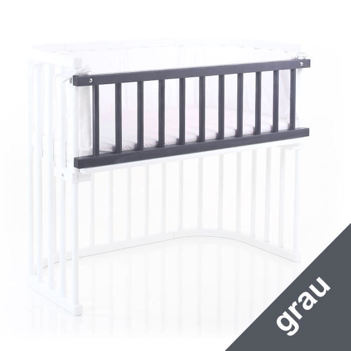Barrière de sécurité Cododo Babybay Original Midi Mini gris verni