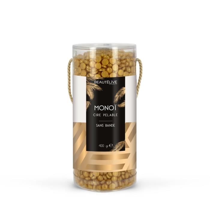 Cire épilation sans bandes au Monoï 400g, Beautélive, Femme