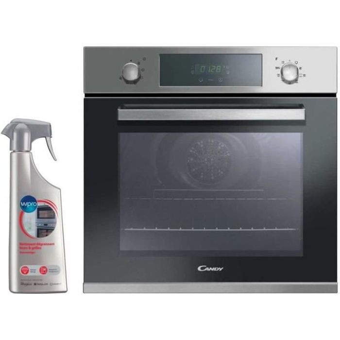 CANDY Four pyrolyse encastrable inox 65L multifonction chaleur tournante
