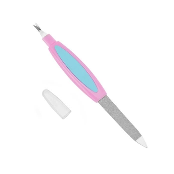 Lime à Ongles Main Dissolvant Pied Cuticule Pousseur Cuticule Outils En Acier Inoxydable gazechimp
