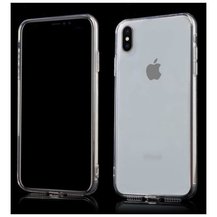 Coque silicone transparente iPhone XS Max Classique, Transparent, Souple, Silicone, Anti choc (Transparent)