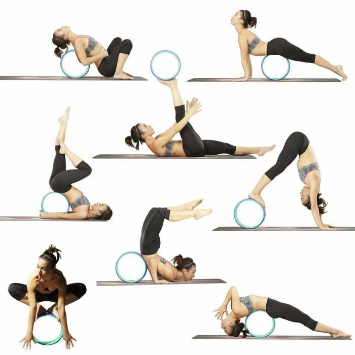 Cercle Yoga Roue de Yoga Fitness traction de corps Sports fitness Exercises intérieur max 100kg - 33*13cm