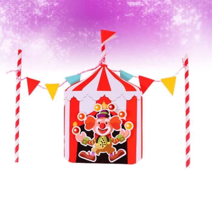 5 ensembles de décorations de gâteau à thème de cirque drôle de choix de de Clown drapeaux TAPIS D'EVEIL - AIRE D'EVEIL
