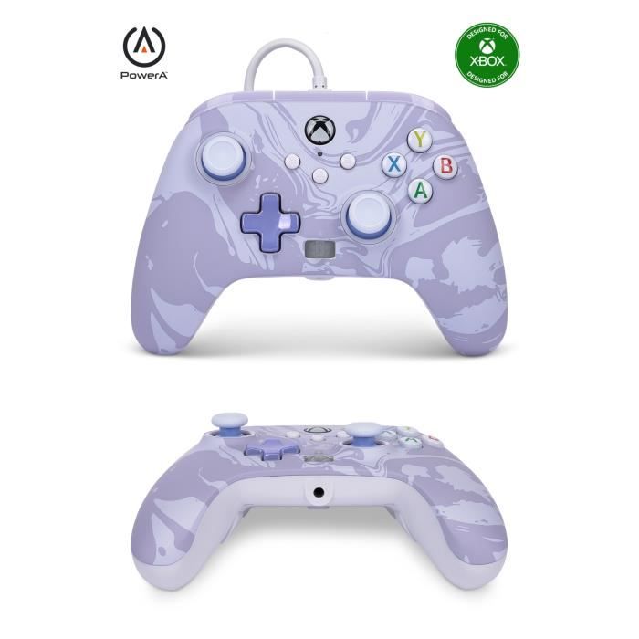 Manette Xbox one - X-S + PC Lavender Swirl Contrôleur de jeu MICROSOFT filaire 3M - MauveLEUE