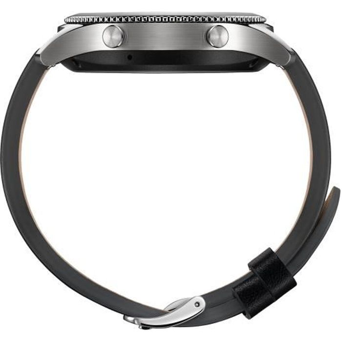 Samsung Gear S3 Classic 46 mm argent montre intelligente avec bande cuir noir 1.3\