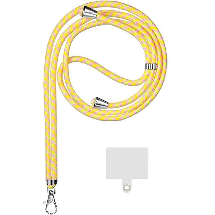 Tour de cou et cordon telephone universel rose licorne
