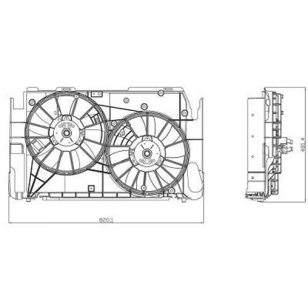 Ventilateur refroidissement du moteur TOYOTA RAV 4 (A3) de 06 à 10 - OEM : 16711-28320 - 6687101